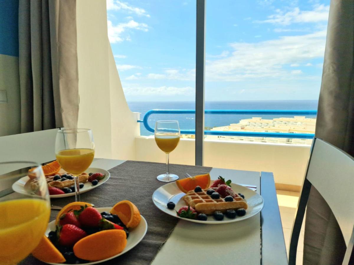 Lovely Blue Studio With Ocean View And Pool, Paraiso 918 Costa Adeje  Bagian luar foto